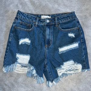 Womens Cello Denim High Rise Shorts